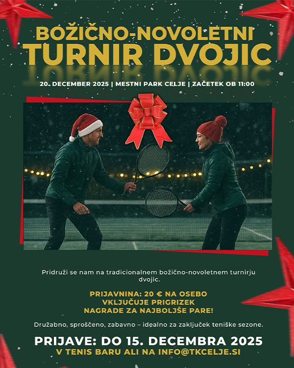 Božično-novoletni turnir dvojic 2025 – prijavi se zdaj!
